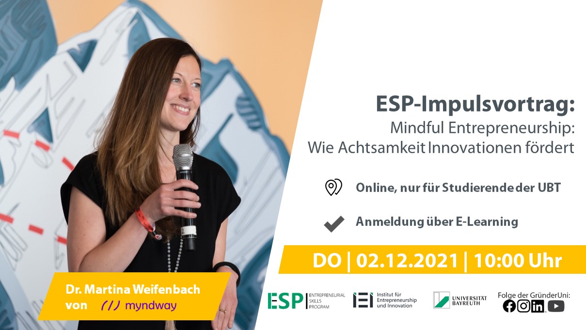 Eventbild für den Impulsvortrag am Donnerstag, den 2. Dezember von 10 bis 11 Uhr. Zu sehen ist die Referentin Dr. Martina Weifenbach.